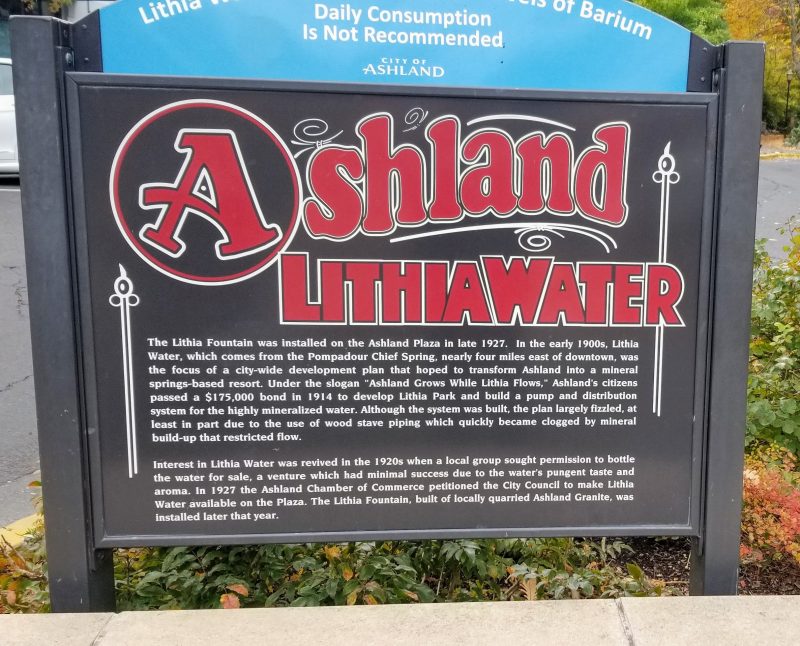 Ashland and it's famous Lithia Water