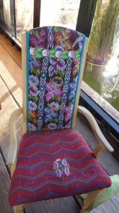 Beautiful Oaxaca tapestry chairs.
