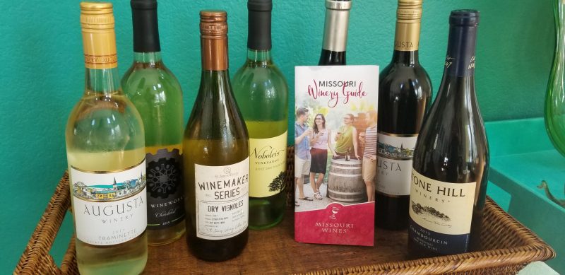 The line-up of Missouri wines