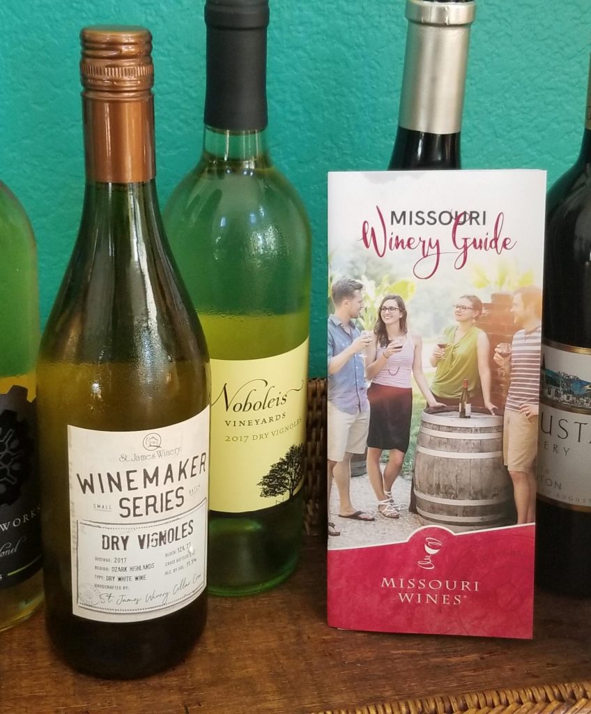 The line-up of Missouri wines