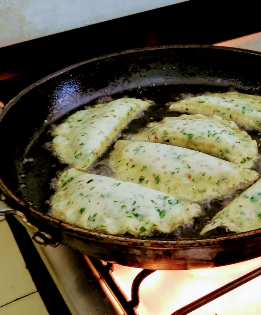 empanadas frying