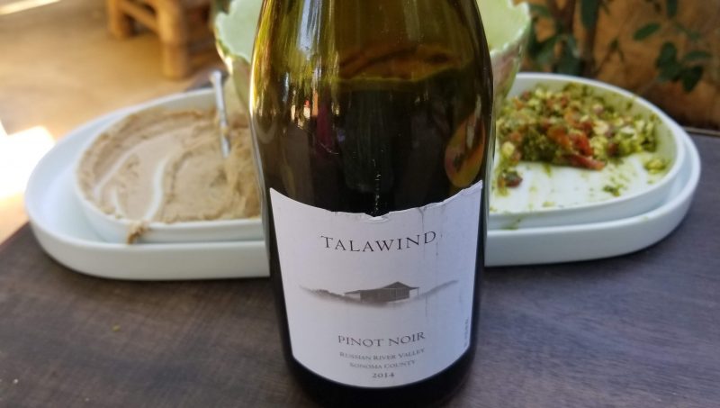 2014 Talawind Pinot Noir and Hummus and Tabbouleh