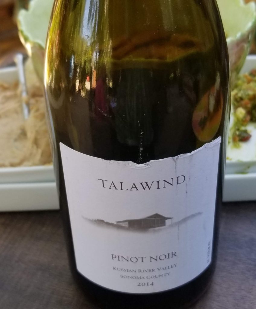 2014 Talawind Pinot Noir and Hummus and Tabbouleh