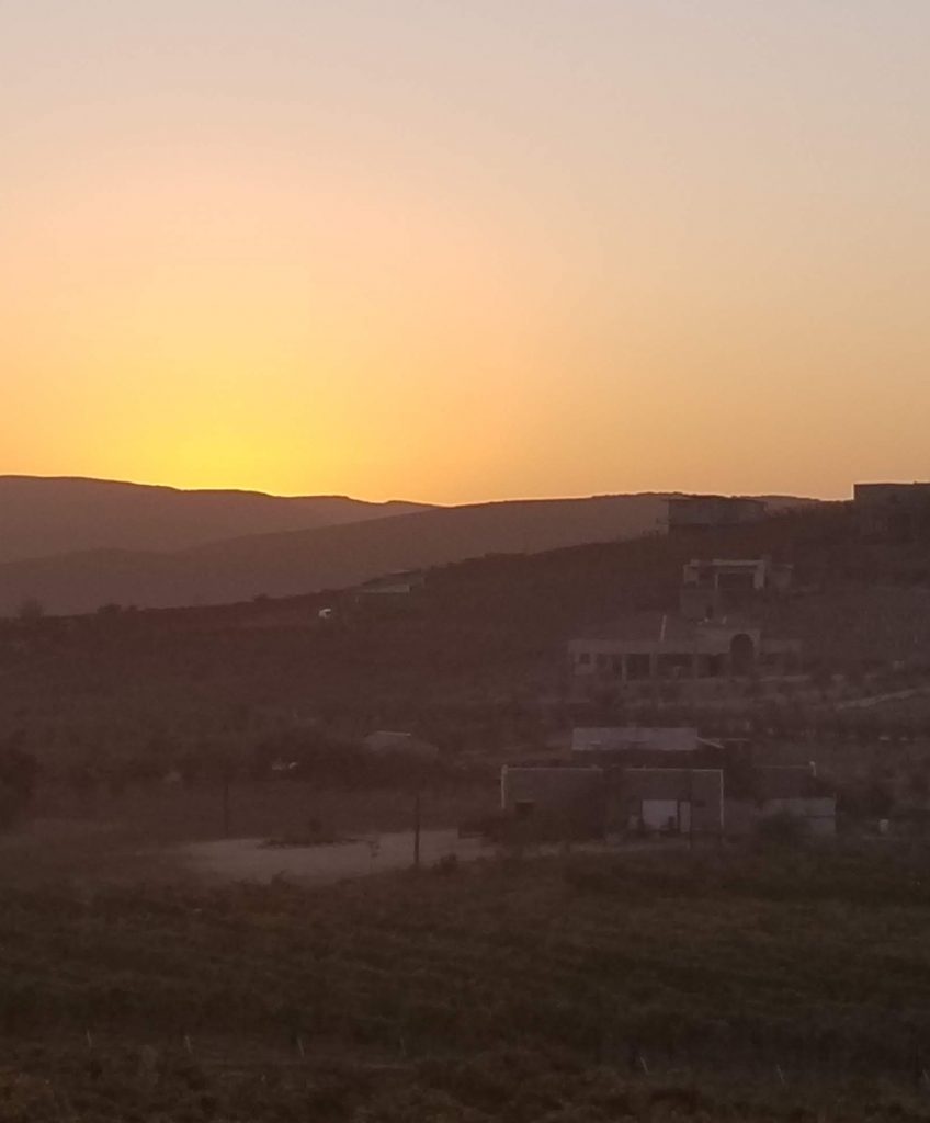 Sunset over the valley