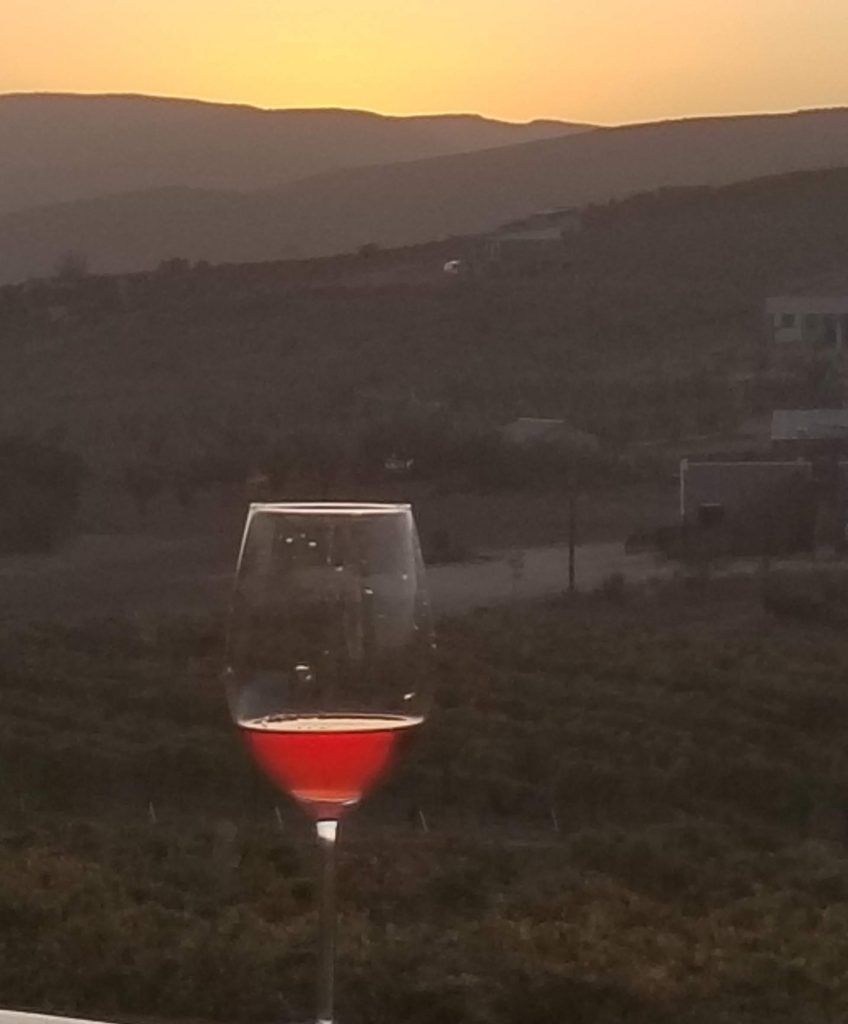 Sunset over the valley
