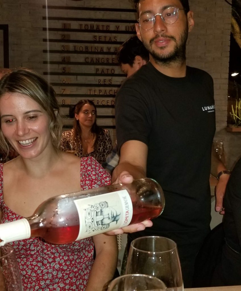 Serving the Rosé of Grenache