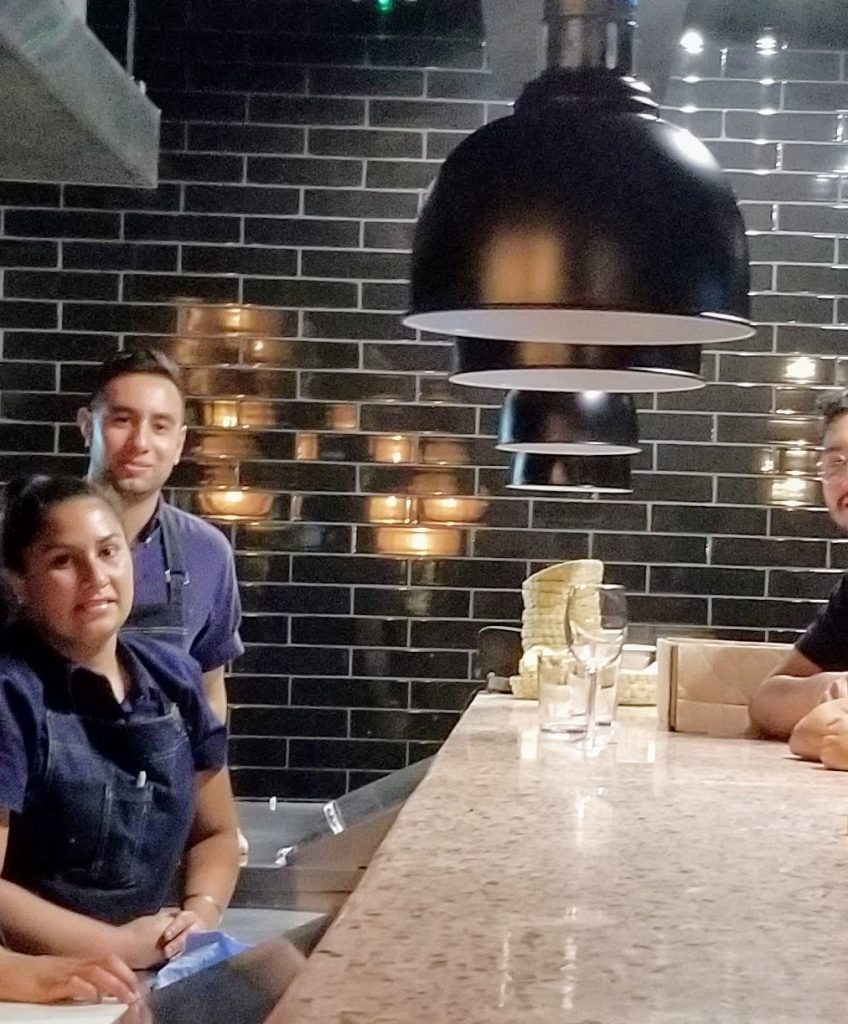 Wait staff and kitchen crew plus Chef Sheyla (2nd from the left)