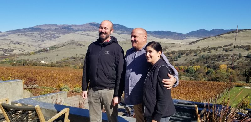 Winemaker Vince, and owners Doug and Dionne Irvine