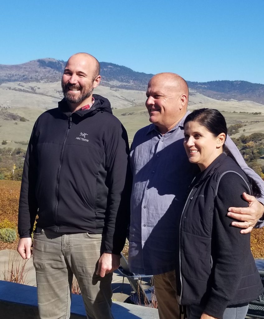 Winemaker Vince, and owners Doug and Dionne Irvine