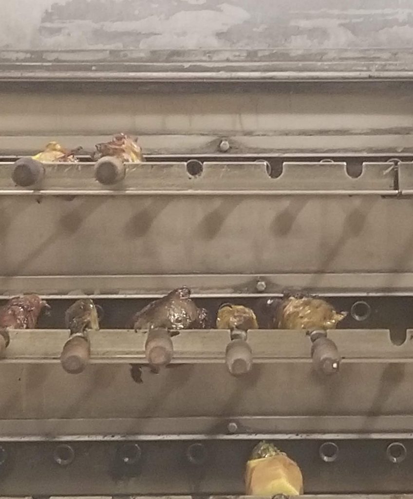 multiple skewers grilling