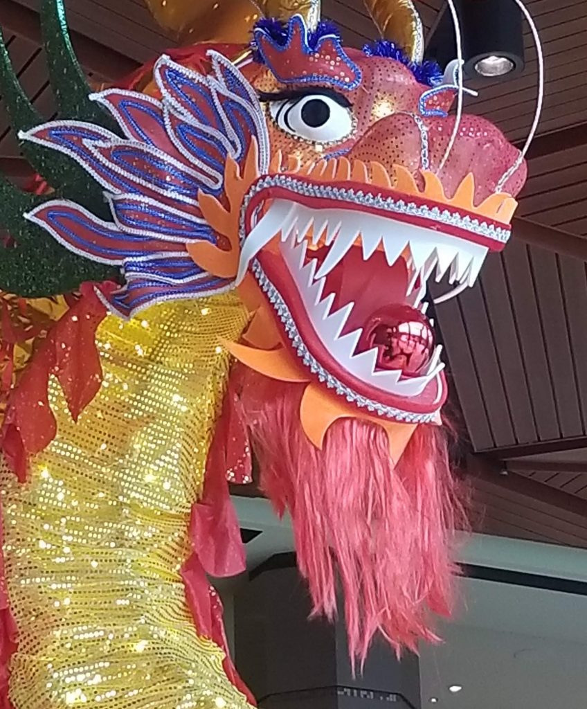 Dragon with ball in his mouth for Chinese New Years