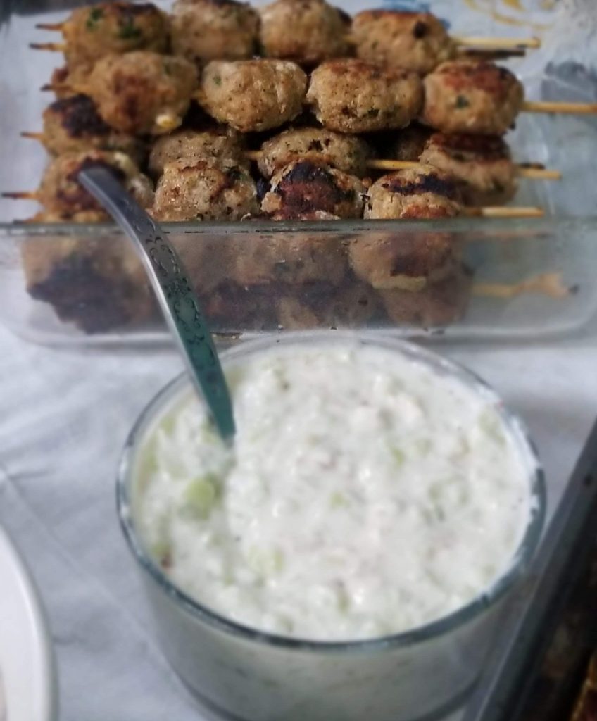 Turkey Kabobs with Tzatziki Sauce