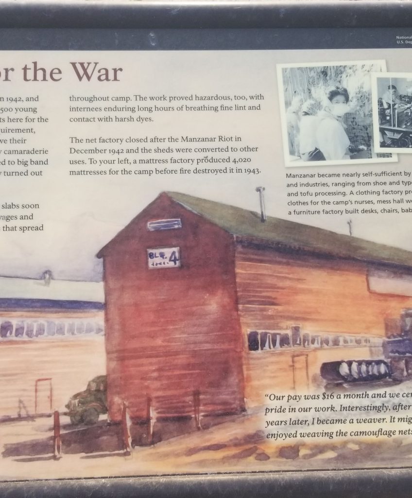 Artist rendition of the weaving area of the camp