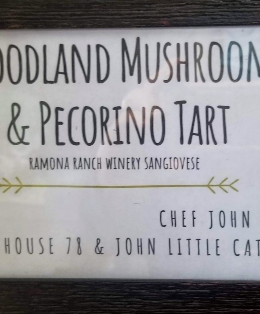 Farmhouse 78 provided woodland mushroom and pecorino tarts