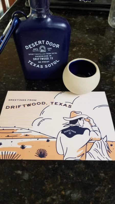 Desert Door Texas Sotol with special tasting cup