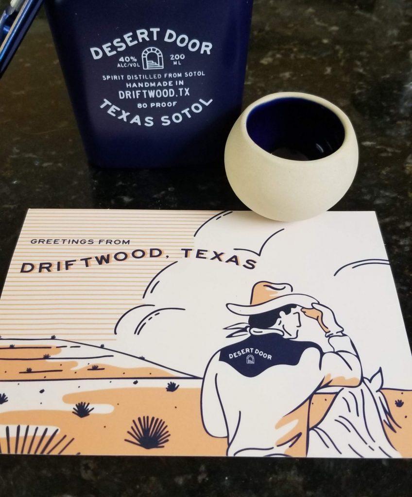 Desert Door Texas Sotol with special tasting cup