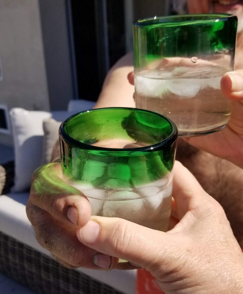 Friends Cheersing in the Desert