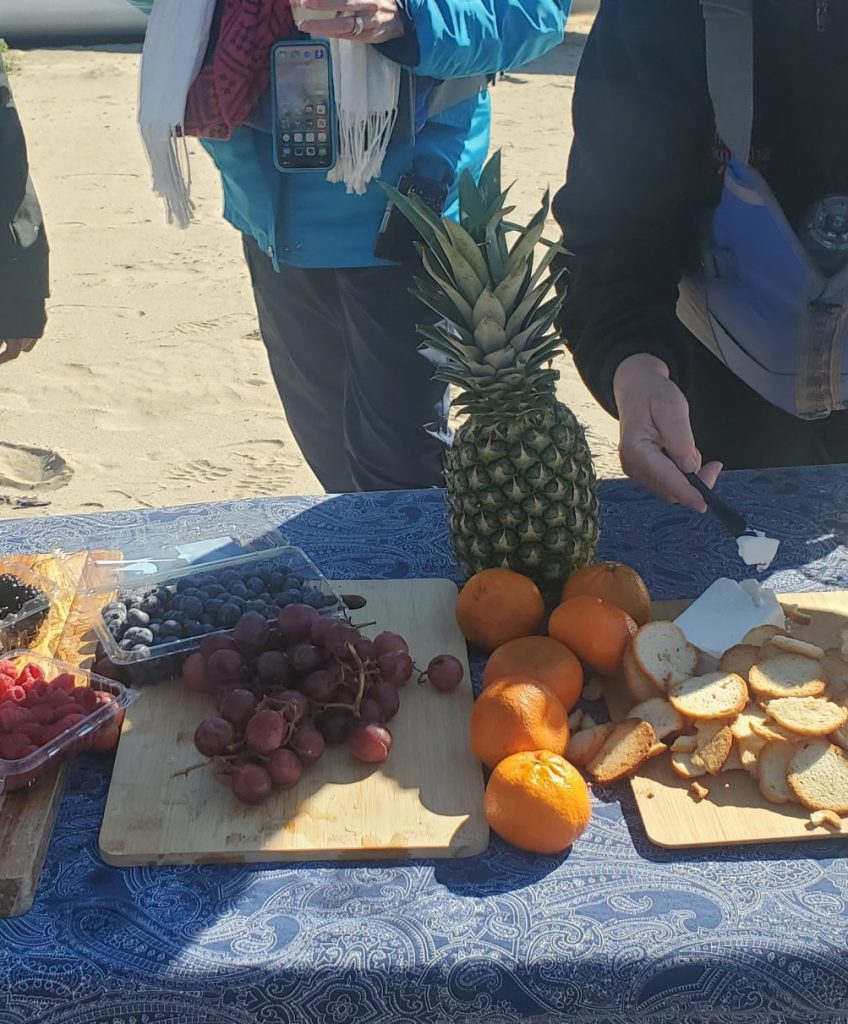 our snacks half way through the journey