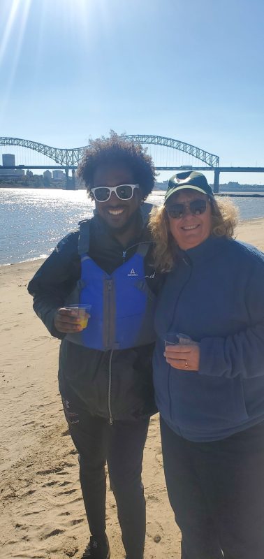 Paddling the Mississippi River in Memphis
